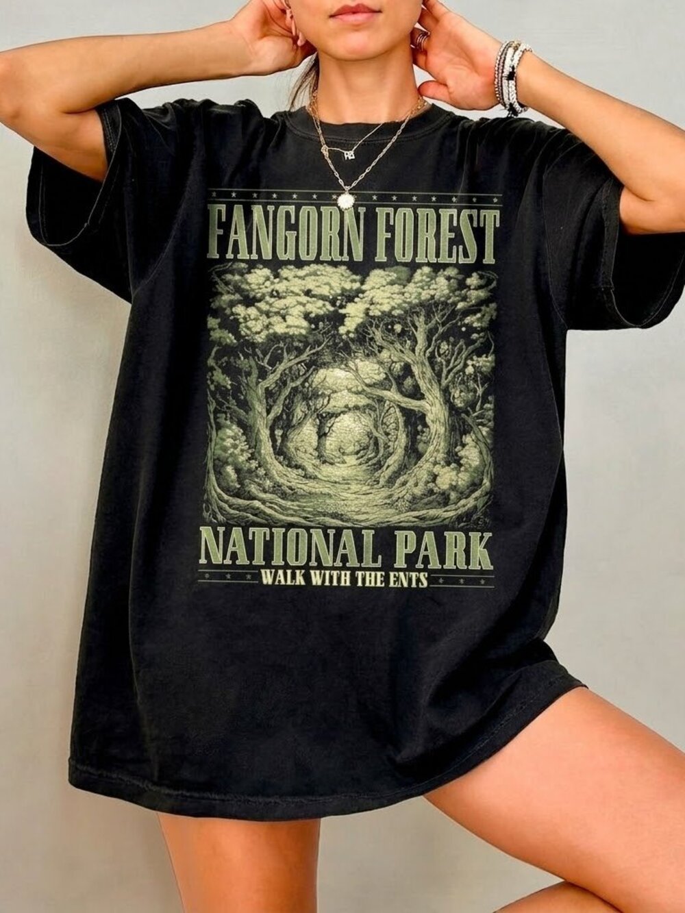 Fangorn Forest Bookish Fantasy Graphic Tee, Reader Gift Shirt